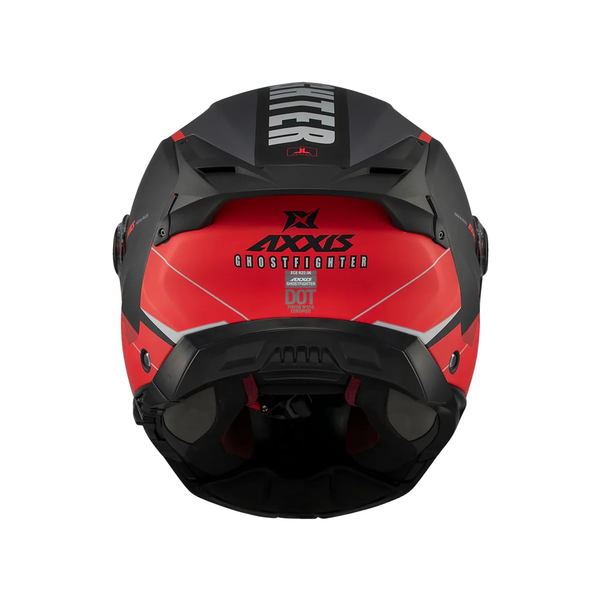 Casco Modular AXXIS GHOSTFIGHTER SV Maniac B5 Mate Rojo | Casco Abatible de Moto con Visor Solar | Homologación ECE 22.06