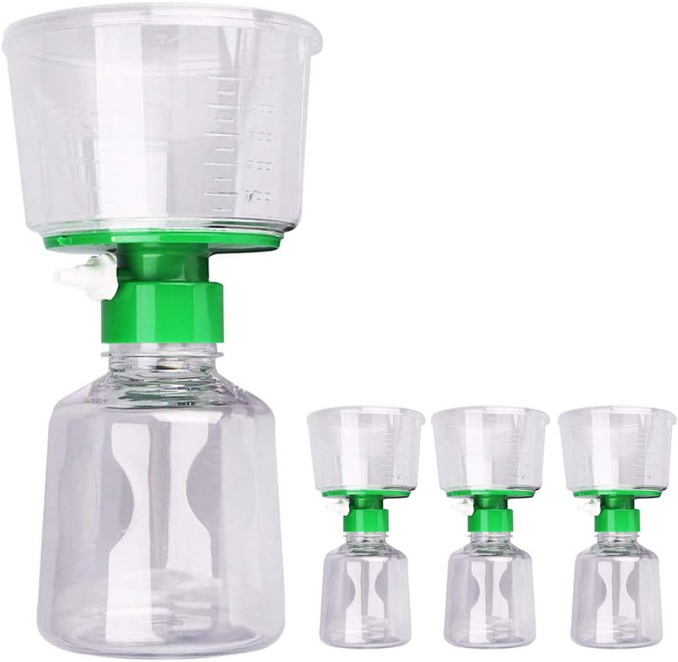 Albert's Filter Disposable Sterile Vacuum Bottle Top Filter, 0.22μm PES Membrane, Pack of 4
