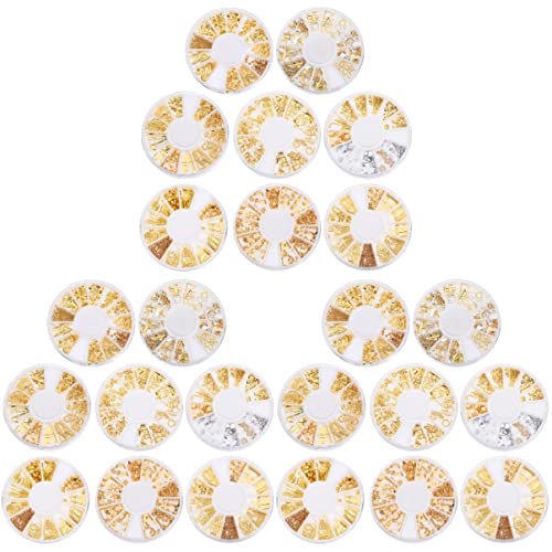 KALLORY 3sets Spiky Studs for Nails Jewelry Nail Art Decorations Manicure Set 8boxes*3