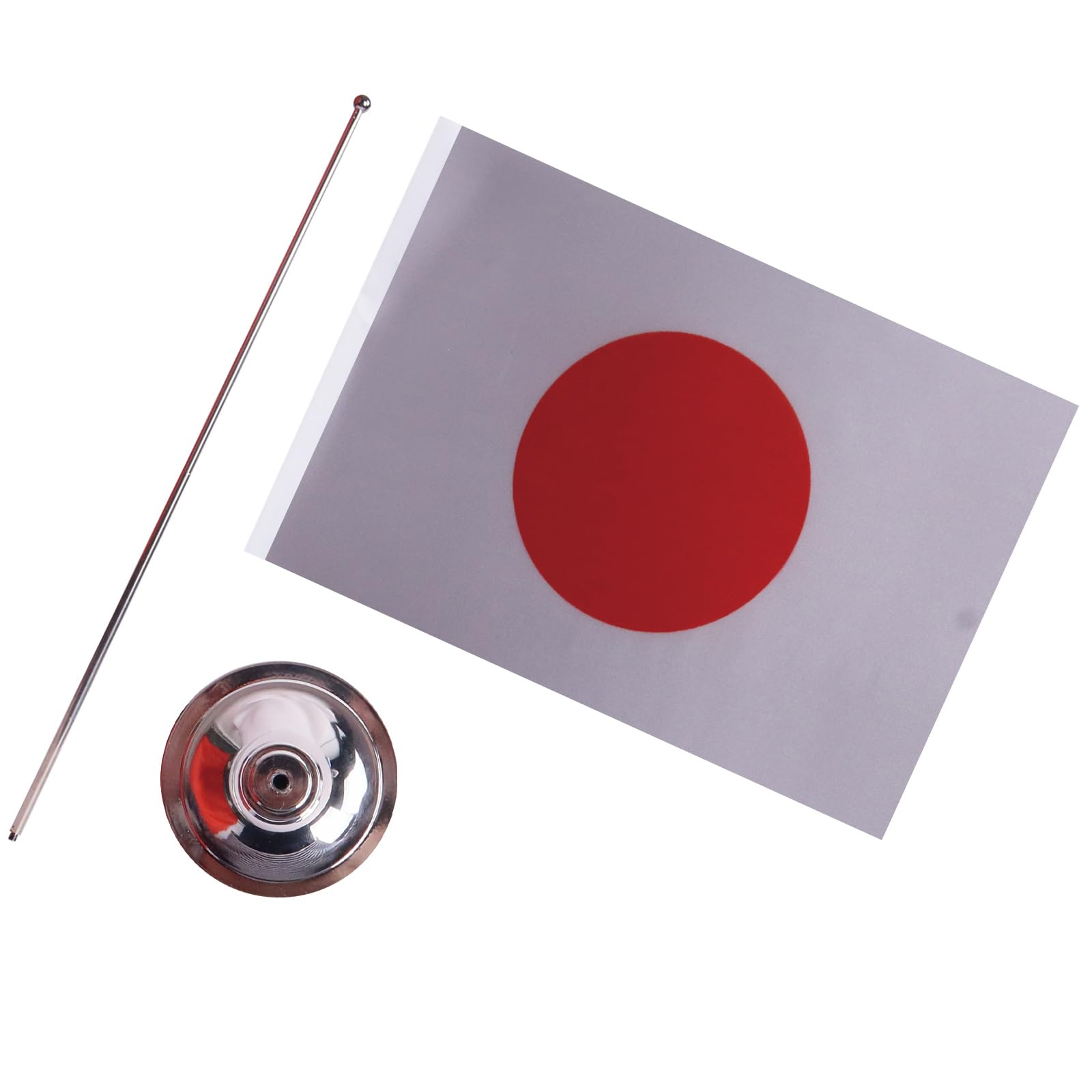 AZ FLAG Japan Prestige Table Flag 6'' x 9'' - Japanese Office Decoration 100% Satin 22 x 15 cm - Desk Flag with Steel Pole and Base - Image 3