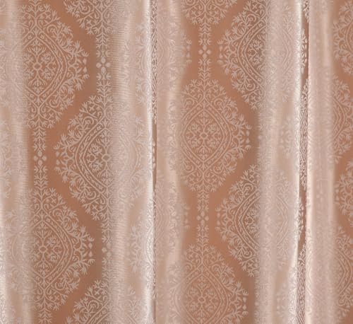 Image of Room Darkening Grommet Light Brown Curtains 7 Feet Long Set of 2 pcs for Living Room | 70-75% Room Darkening Door Curtain Panel,4 feet x 7 feet