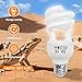 GREENPAW UVB Reptile Light, 15.0 15W UVA UVB Light for Reptiles, Spiral Compact Fluorescent UVB Bulb for Desert Reptiles and Amphibians
