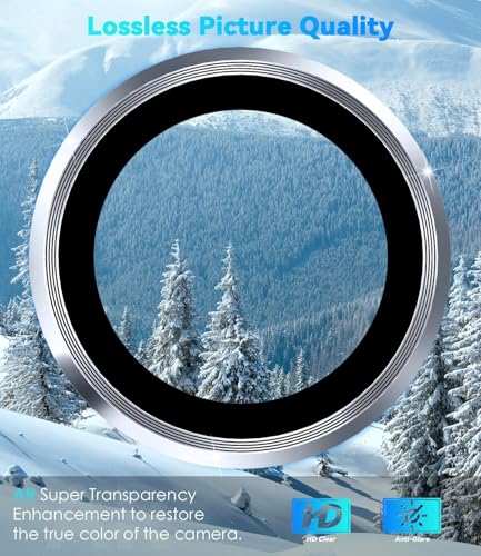 Image of ZARALA Camera Lens Frame Glass Compatible with Samsung Galaxy S25 FE 5G Tempered Glass Aluminum Alloy Frame Individual Camera Lens Protector Cover (Galaxy S25 FE 5G, SERA Blue)