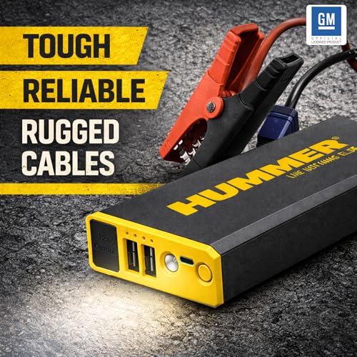 Image of Hummer H8 Jump Starter for Car & Bike Battery, 1000A 12V Portable Booster, 27750mWh, AI Smart Safety, LED Emergency Light, Starts 5.0L Petrol / 3.0L Diesel