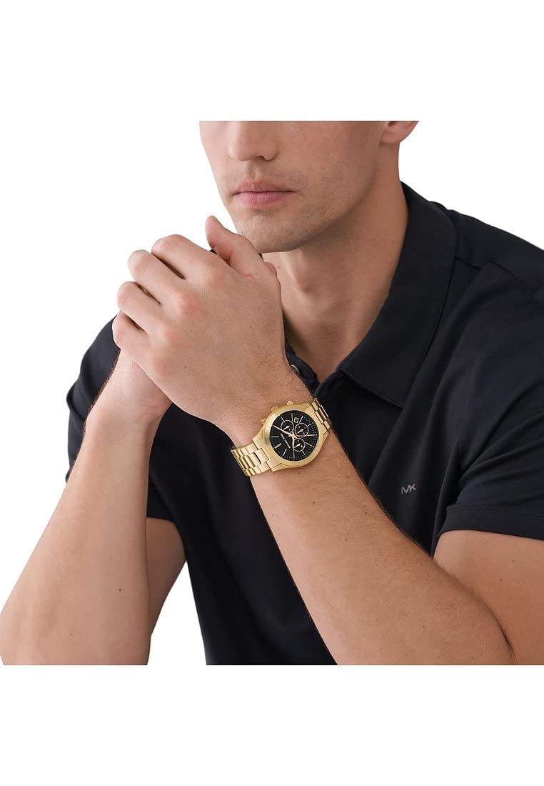 Michael Kors Runway Montre chronographe à quartz pour homme avec bracelet en acier inoxydable