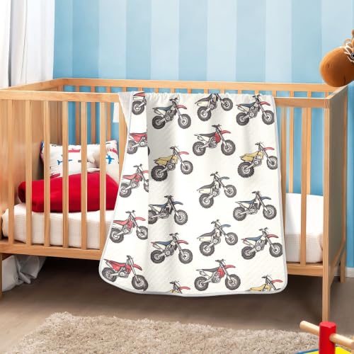Image of Motocross Dirt Bike Vintage Baby Blankets