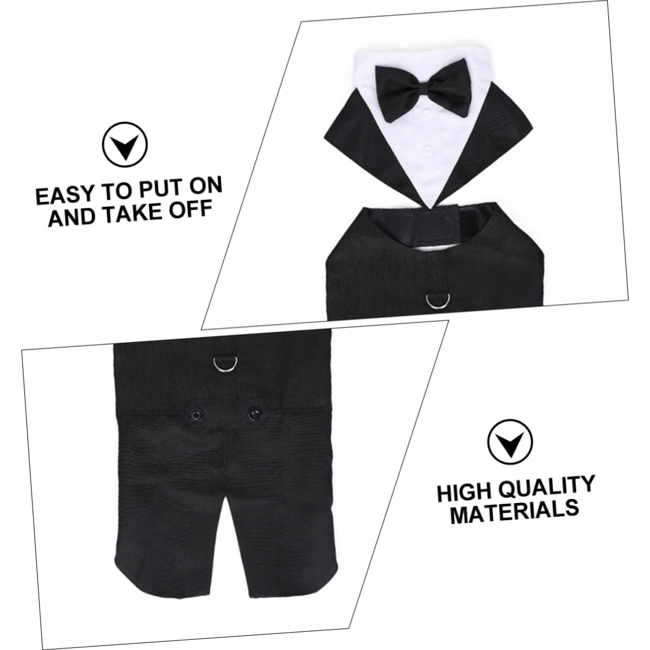 BESPORTBLE 3 Pz smoking per animali domestici costume animale abito da sposa per animali domestici giubbotto cane giacca cane smoking per cani abbigliamento per animali domestici cotone