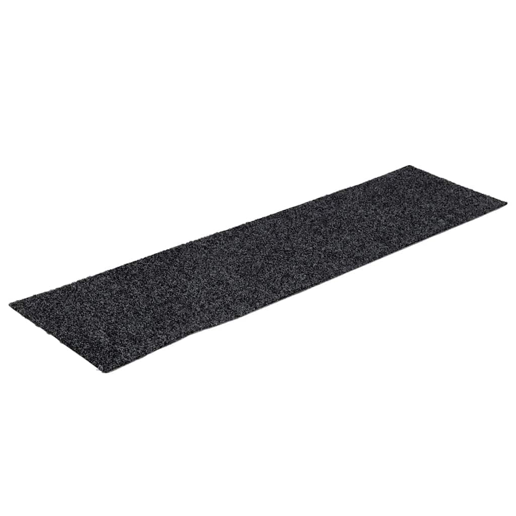 Tapis De Marches Autocollant 30 Pieces 76x20 cm Gris Fonce Antiderapant