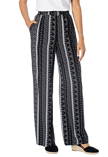 Woman Within Plus Size Tall Pull-On Elastic Waist Soft Pants