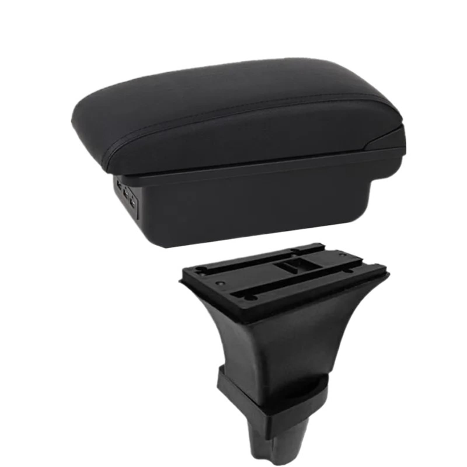 NOKRGQW Car Armrest Box For Kia Picanto Morning Car Armrest Box Central Storage Interior Dedicated Retrofit Accessories(B1 black line 3USB)
