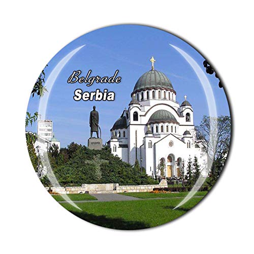 Belgrado Serbia 3D magnete frigorifero frigorifero magnete di cristallo magnete di vetro magnete turistico viaggio souvenir collezione regalo adesivo magnetico casa cucina decorazione