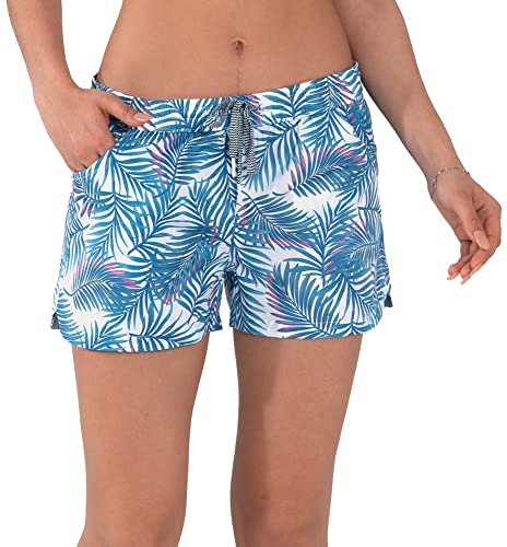 Image of Womens Swim Shorts UPF50+ Board Shorts Quick Dry Beach Shorts Drawstring Sports Summer Bottom