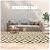 Terrug Outdoor Rug Waterproof 5x8 Ft, Foldable Outdoor Plastic Straw Rug, UV Reversible Patio Rug Decor, Outdoor Area Rug for Camping, RV, Porch, Deck, Backyard, Balcony, Picnic, Black & Beige