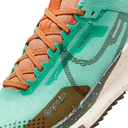 Nike Nike Women's React Pegasus Trail 4 Gore-texSneaker, Emerald Rise Sequoia Amber Brown, 8 US