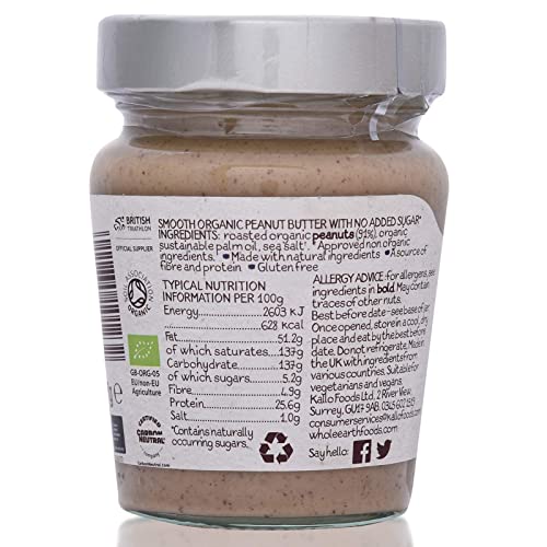 WHOLE EARTH Organic Smooth Peanut Butter, 227 GR image 5