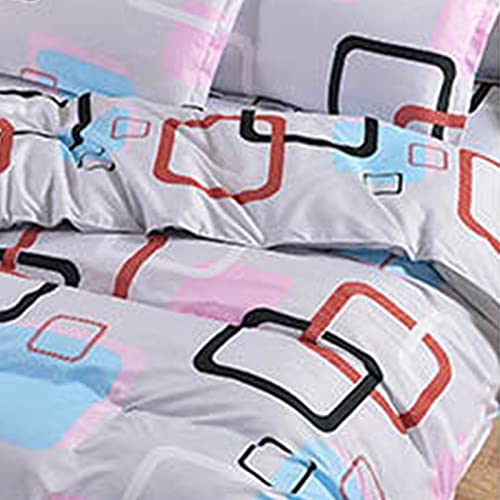 Housse de couette en polyester imprimé H 180x220cm avec fermeture éclair durable - 3