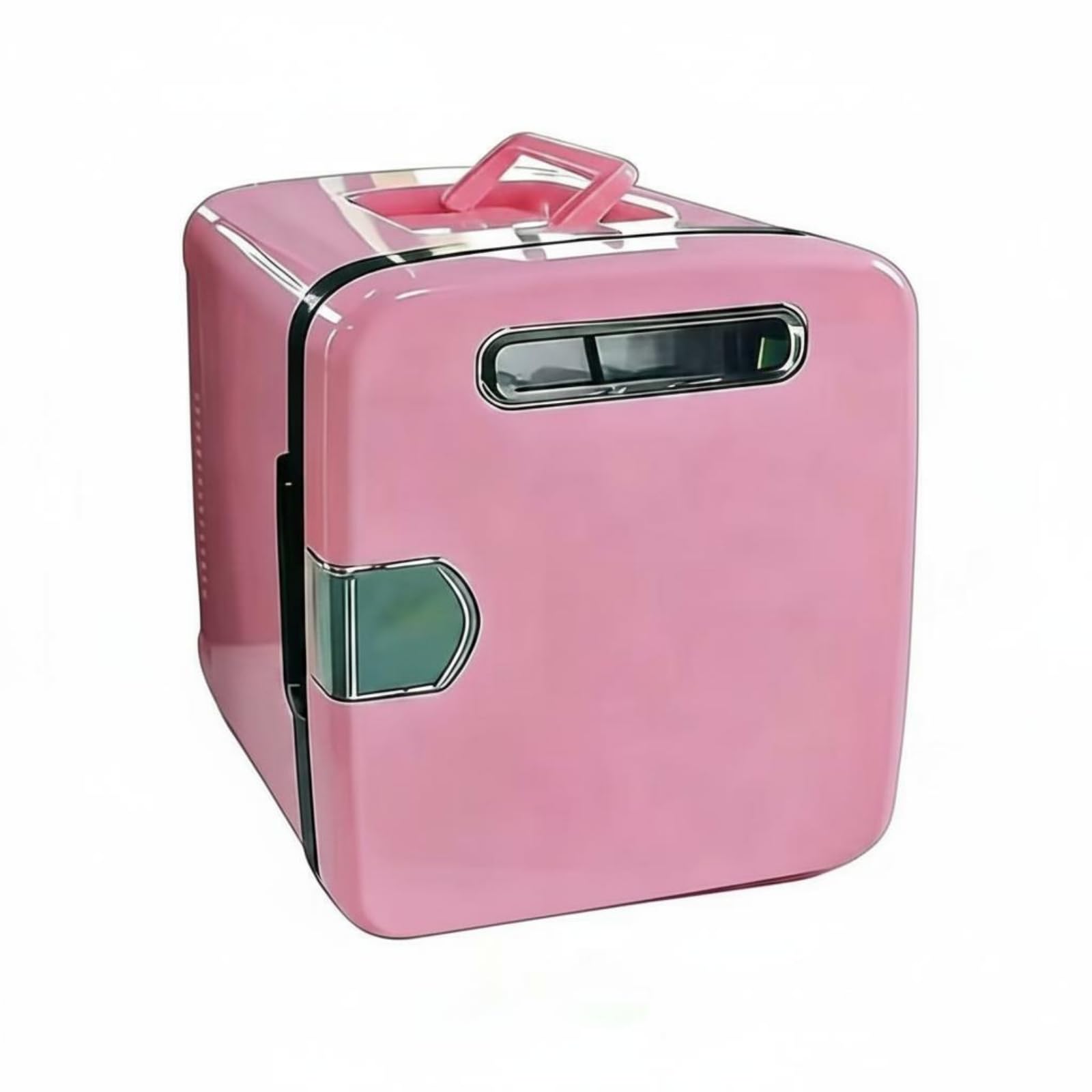 Mini Nevera Portátil Puerta Frontal Mininevera Plástico Brillante Electrodoméstico Pequeño, Rosa, Style to 1