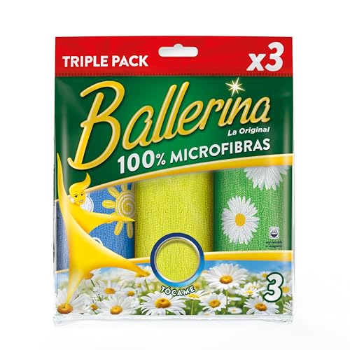 Ballerina - Pack 3 microfibras Flores