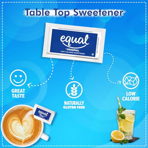 Image of Equal Original Low Calorie Sweetener | Ideal for Diabetic Patients | Sugar Control | 100 Sachet | Pack of 1