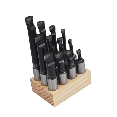 Miniatura 4 de findmall Juego de 12 barras de mandrinar de 34 pulgadas de diámetro de vástago C6 con punta de carburo