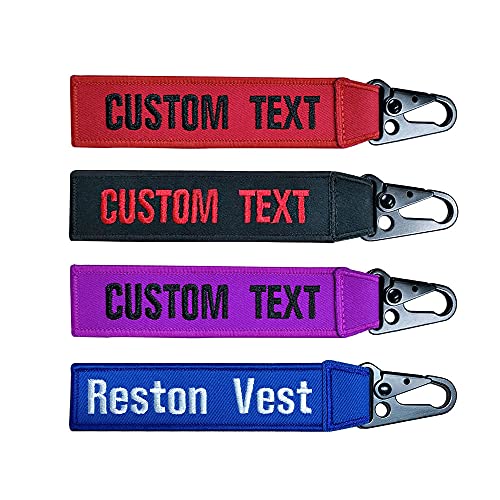 Personalized Keychain, Custom Key Tag Embroidery Luggage Tags , Suitcases Keychains for Backpacks