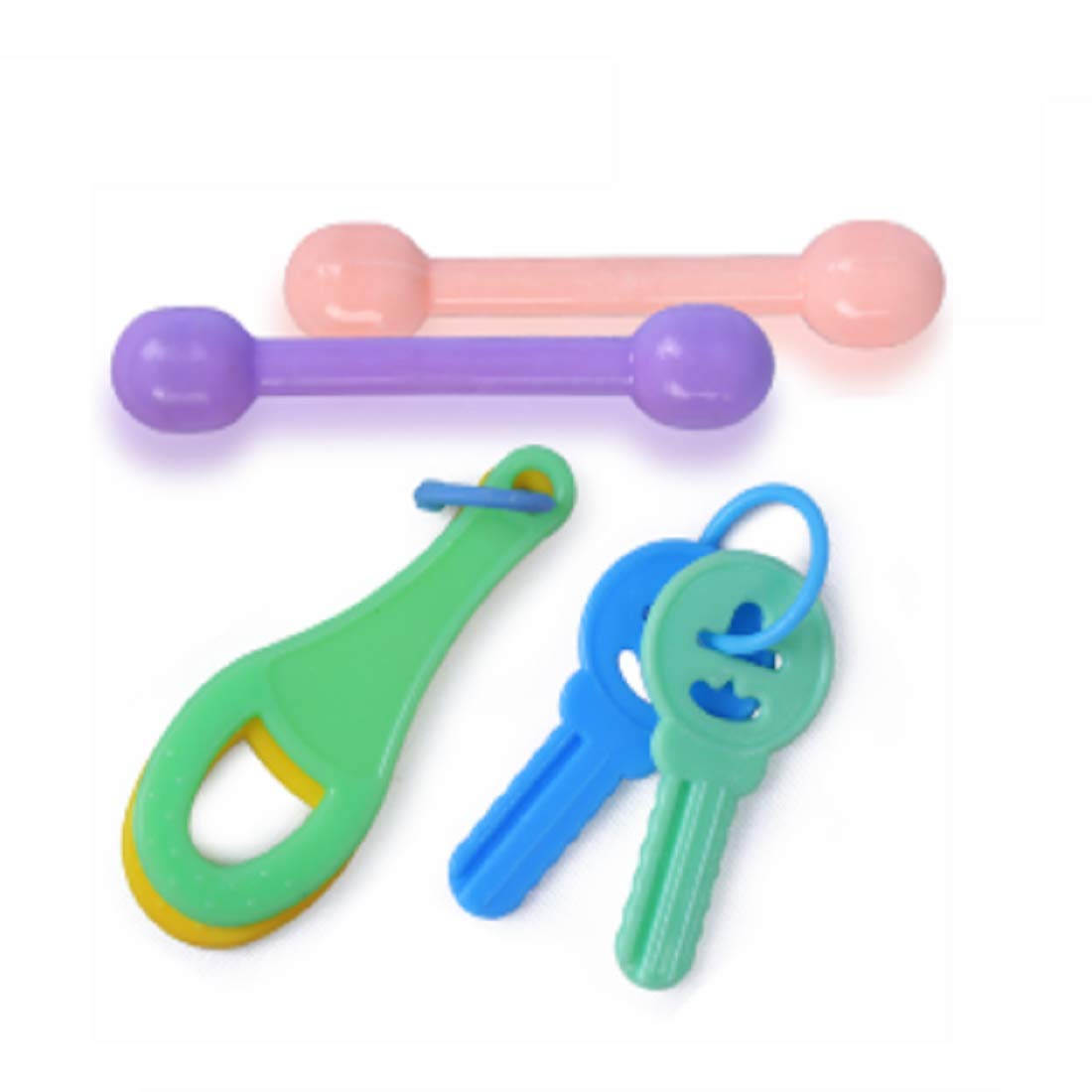 Manan Shopee BPA-Free Non Toxic Toddler and Infant Baby 3 in 1 Tooth Sooter Teether Keys Teething Toys for Baby Toy Textured Silicone for Baby Mulitcolor-image-27