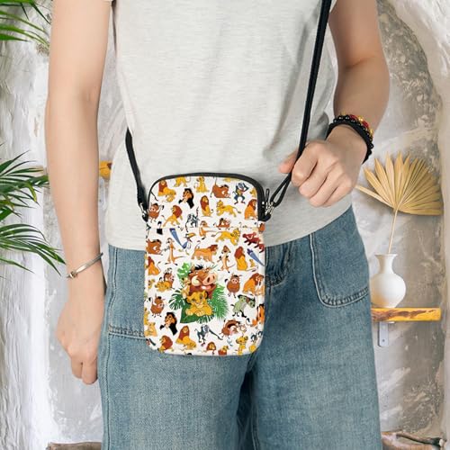 KEYCHIN Simba Lion Crossbody Bag Scar Fans Gifts Mufasa And Sarabi Shoulder Bag Pumbaa Merchandise3