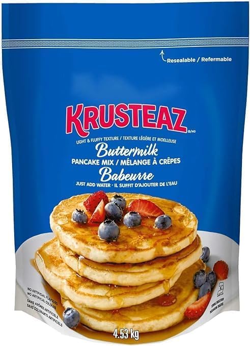Krusteaz Buttermilk Complete Pancake Mix Just Add Water Reseal Pouch 4.53kg
