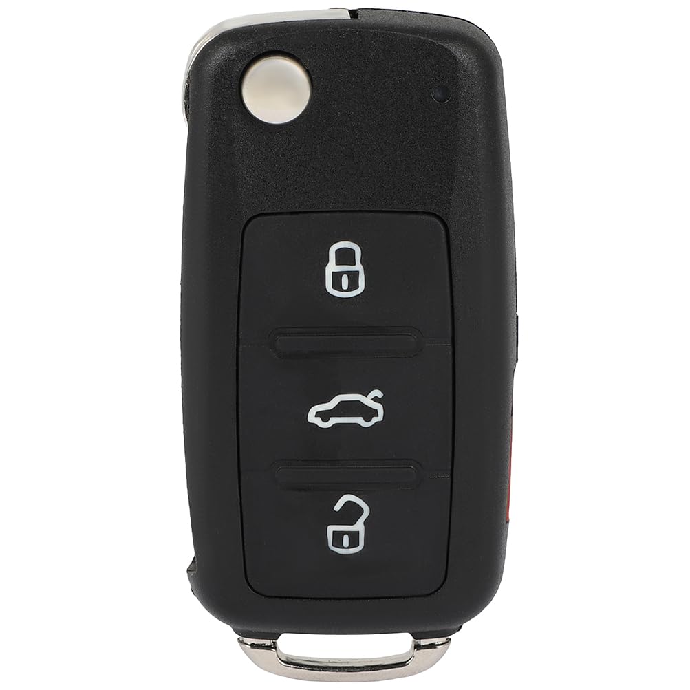 Keyless Entry Remote Car Key Fob Fits for 2012-2016 for Volkswagen for Passat 2.5L 2011-2016 for Volkswagen for Jetta 2.5L 2012-2016 for Volkswagen for Beetle 2.5L 1 PC 3 Buttons 315MHz