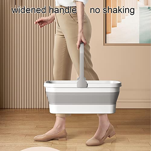 Secchio per mocio pieghevole con manico, secchio