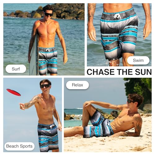 Image of Kanu Surf Men's Big Viper Extended Size Stripe Swim Trunk