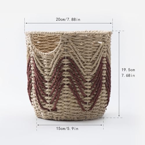 Panier de rangement en rotin avec structure en fer robuste Rustics chic