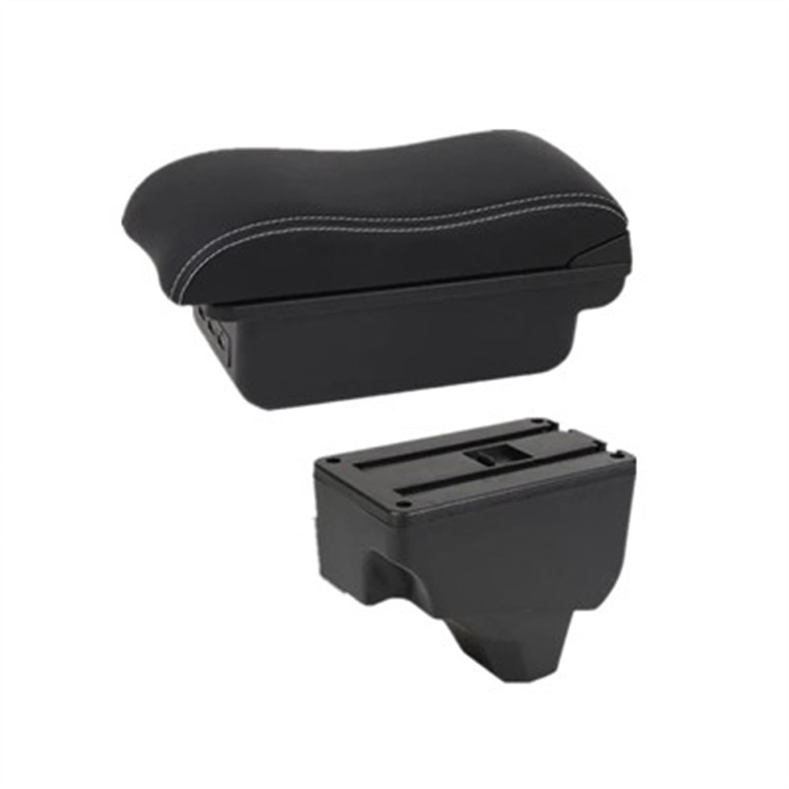 NMJLQW Storage Rack Car Interior Accessories Center Console Storage Box Multifunctional Armrest Storage Box For 208 2008 2019-2024(B2 white line 3USB)
