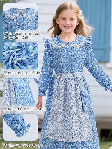 Disfraz de princesa azul para niñas talla 120 miniatura 3