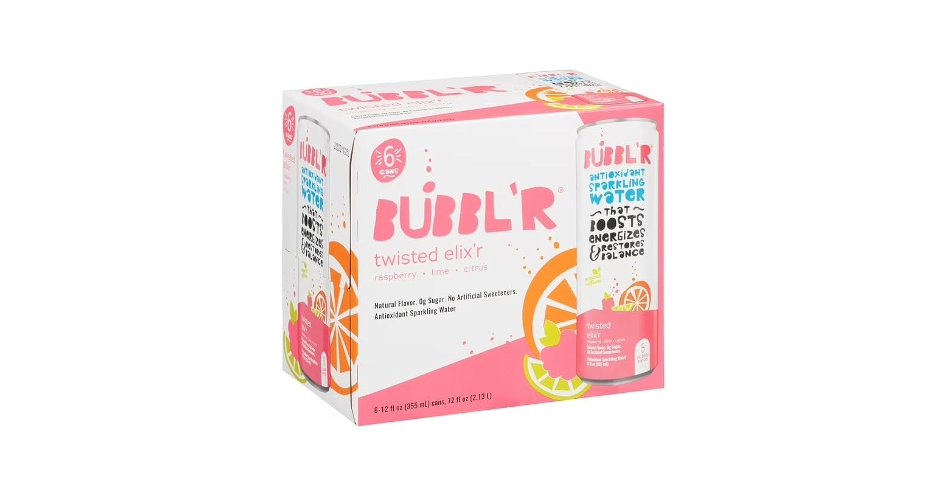  Amazon.com: BUBBLR_Blood Antioxidant Sparkling Water, 12