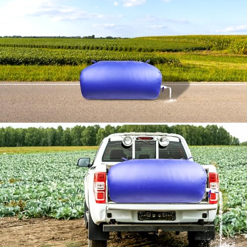 Image of Heavy-Duty Water Storage Bladder - 264.2Gal /1000L with Stainless Steel Fittings, Leak-Proof & Durable Cistern - Portable Tank for Emergency, Farming, Camping, and RV Use