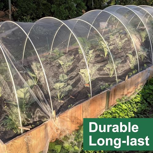 Garden Netting Pest Barrier, 10 ft x 33 ft Ultra Fine Mesh Mosquito Net Cicada Bird Bug Insect Netting for Raised Garden Bed Greenhouse, Plant Row Cover for Protect Vegetables Fruits Flowers Trees - Thumbnail 7