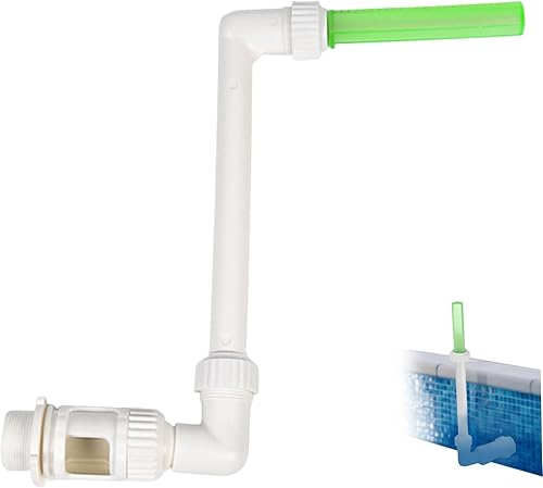 Fuente de piscina con luz LED, cascada de piscina para piscinas sobre el suelo, cascada ajustable, fuente de rociadores de piscina, decoración de