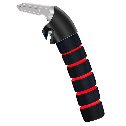 Car Door Handle for Elderly Car Assist Support Handle Multifunction Car Door Latch Bar for Seniors and Handicapped Red