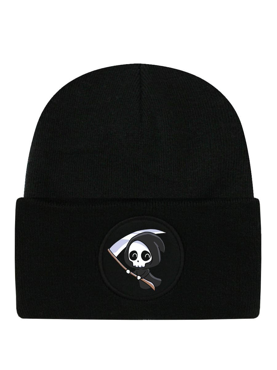Grindstore Unisex Black Cute Grim Reaper Beanie