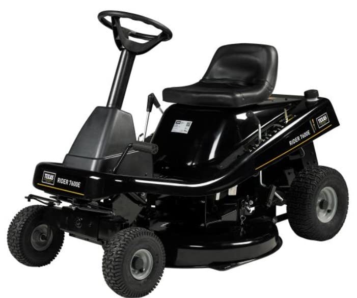 TEXAS Aufsitzmäher Rasen Traktor Rasenmäher Traktor Aufsitzrasenmäher Rasentraktor Rasenmäher Bulldog Gartentraktor Hochgrasmäher Rider 7600E 2in1 | 432cm³ | 12PS | 76cm | AHK | E-Start | 5Vor+1R