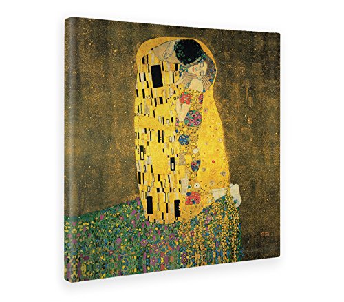Giallobus - Cuadro - Impresion EN Lienzo - Gustav Klimt - EL Beso - 100 x 100 CM