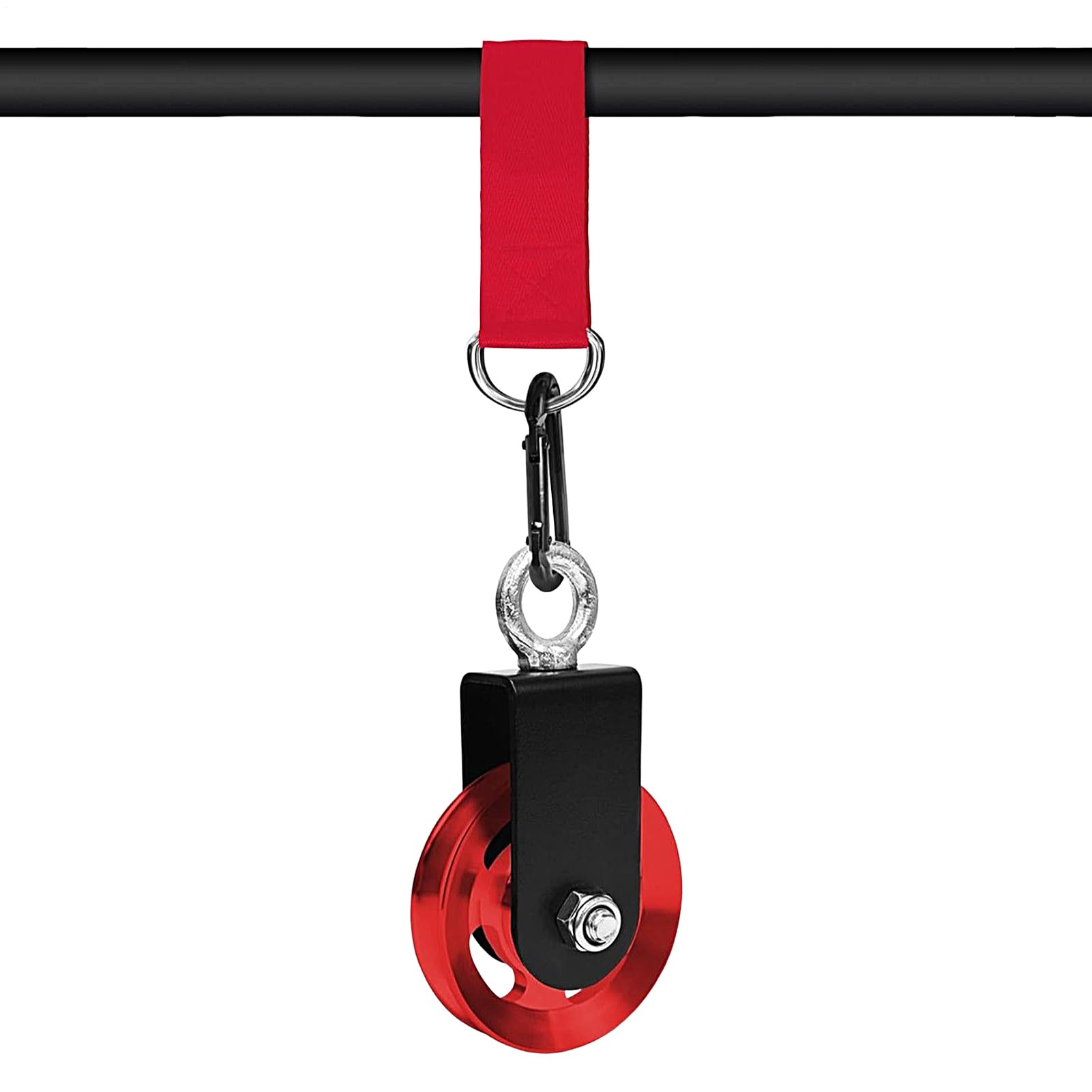 Generisch Fitness Seilzug System - Leise Aluminium Flaschenzug Mit Schnellspanner Für Home Gym & Bootsausrüstung, 500kg Tragkraft - 9cm Durchmesser