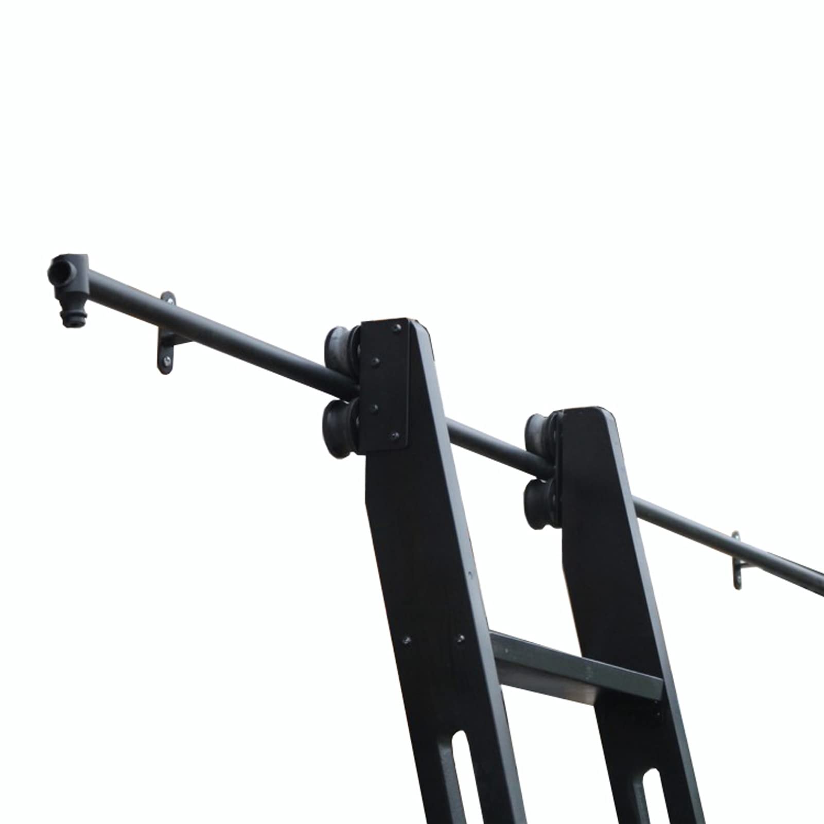 DFGHNBVC Barn Door Hardware Kit Library Rolling Ladder Track Set Round Tube Carbon Steel Slide Rolling Track,20Ft/600Cm Track Kit
