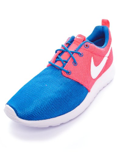 Nike Rosherun (GS), Sneakers Basses Mixte Enfant - - Rosso/BLU, 38 EU