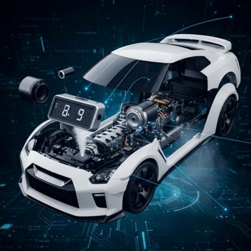 Image of 2026 New Hypercar Alarm Clock with Realistic Engine & Light Effects,Sports Car Alarm Clock,Collector's Car Ornament Gift for Automotive Enthusiasts (Black)