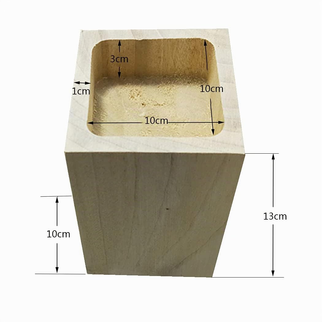 Altezza 10 cm Sollevatori da Letto Rialzo per Mobili In Legno di Pino Rialzi per Tavolo Rialzi di Letto per Tavolo Gambe Mobili per Letto Aumentare l'altezza del Mobile Set da 4 Pezzi (10x10cm)
