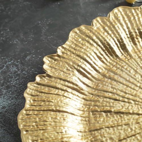 Set de 12 platos cargadores acrílicos dorados 13 pulg miniatura 7