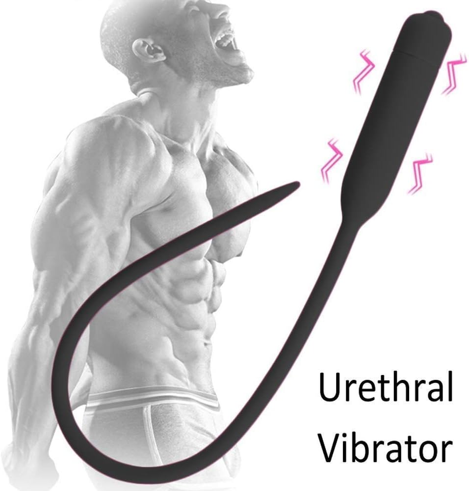 XINGUANG Sounds Silicone ÚrÈthrǎl Dilator Horse Eye Stimulate Male Urinary Cathěterization Expanders Silicone Cathěter Sound with 10 Vibrating Speed Modes