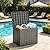 MAKE CHANGES Outdoor Storage Box,30 Gallon Deck Box Outdoor Storage Bench Outside Waterproof Resin Storage Bench, Lockable Patio Cushions, Garden Tools Storage For Furniture, UV Resistant Gray